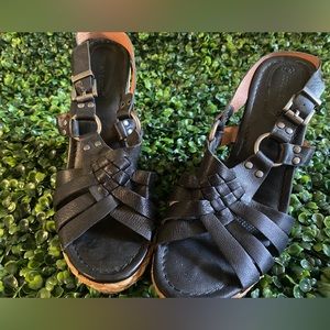 NEVER WORN WEDGES. Size 9. Runs small.